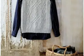 精心收集了几款适合给家中男士编织的棒针毛线背心图解图片