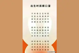 出生时辰顺口溜、出生年月五行自查表，值得细细品味。图片