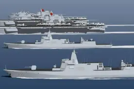 8艘055大驱896个垂发单元，火力全开的话，是否会击沉美航母？图片