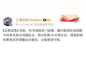 上海早高峰突发！地铁16号线出现故障，刚刚打雷下雨了，局地中到大雨，预警已发布→图片