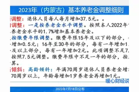 2024年内蒙古养老金调整方案会是怎样？根据前三年的方案推算一下图片