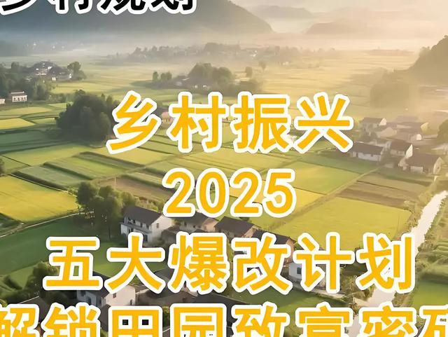 2025年起,农村要变天了!有人乐开花,有人要睡不着!