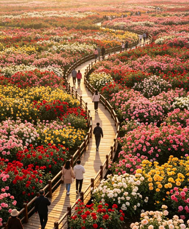 5月顶流！西安600亩月季花海，飞机掠过+免费露营，美到窒息