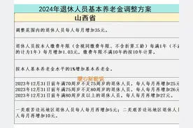 山西省2025年养老金调整即将到来，工龄15年、30年涨钱差多少？图片