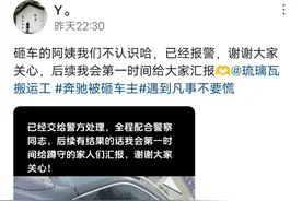 豪横大妈怒砸奔驰后续：车主发声，网友出主意，大妈摊上大事了图片