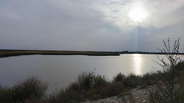 包头城南靠近黄河的昭君湖，也叫小白河景区，黄河浩渺，湖平如镜