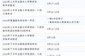 2025年考证时间安排一览表，来了！图片