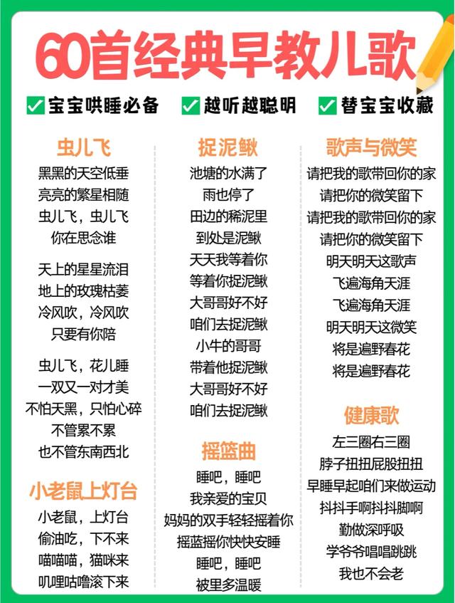 0-3岁娃开口早的秘密！60首幼儿园早教儿歌，每天听宝宝早说话