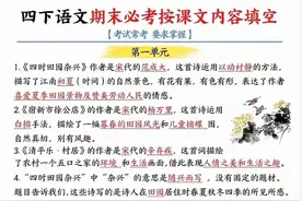 四年级下语文期末必考知识点总结图片