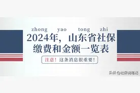2024年山东企业职工和灵活就业人员：社保缴费标准一览！建议收藏图片