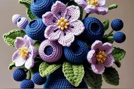 毛线花束-钩针图解图片