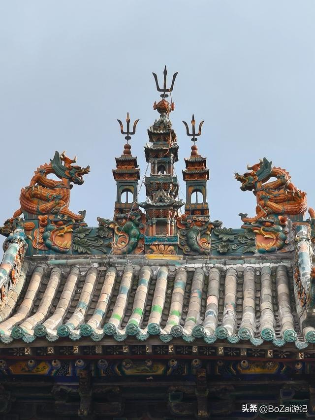 介休乡村封神，500年琉璃镇河楼，小巧却藏大招