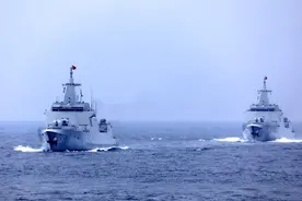 2艘055抵近菲律宾，中国海军主动出击，关键时刻，美国不打算插手图片