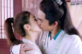 赵丽颖、王一博吻戏动人，触动心灵的爱情"图片