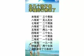 生几个孩子幸福排行榜来了，看看你是得了几等奖？仅供娱乐图片