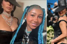 卡戴珊携女儿首秀Met Gala引热议，场外安保升级，防坎耶闹场图片