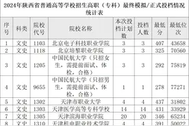 陕西2024高职（专科）正式投档分数线，出炉！图片