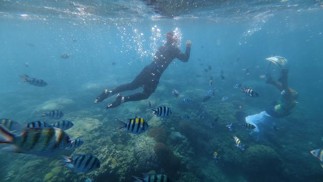 印尼龙目岛第5天：浮潜南部三岛，回程大浪船损，有惊有险