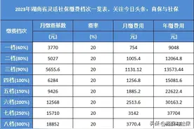 2023年湖南省灵活就业社保缴费基数一览，60%档次3770起图片