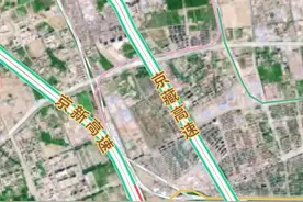 京藏和京新两条高速公路，出京相互纠缠，位置也反了图片