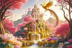 女士发财利事业利家头像：凤凰展翅，日照金山图片