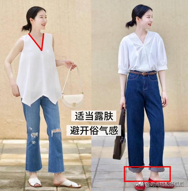 女人一旦过了40岁，尽量少穿T恤，太廉价！换成这3种夏衫更时髦