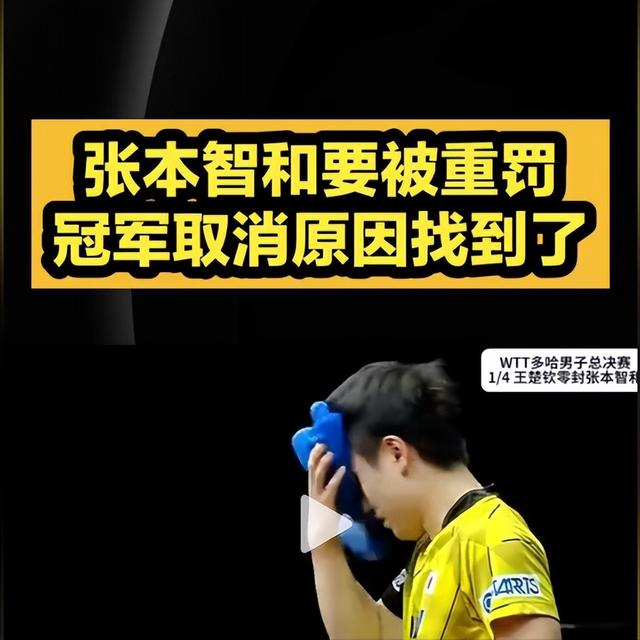 张本智和冠军要被取消？曝国际乒联已处罚当值裁判，王楚钦获利好