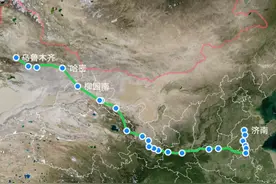 济南至乌鲁木齐最快列车，Z105次列车耗时约37小时，停靠24个站图片