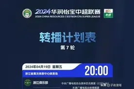 中超第7轮本周五开战！CCTV16转播浙江队主场迎战津门虎图片