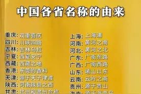 中国各省名称的由来，有人整理出来了，看完大涨知识！图片