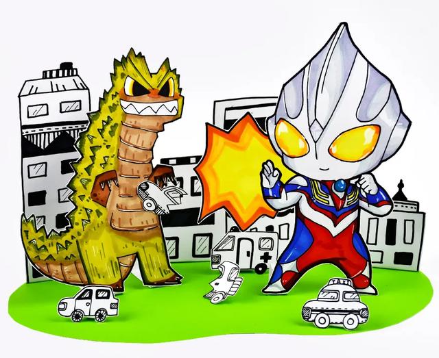 儿童画教程｜光之战士：奥特曼出击！