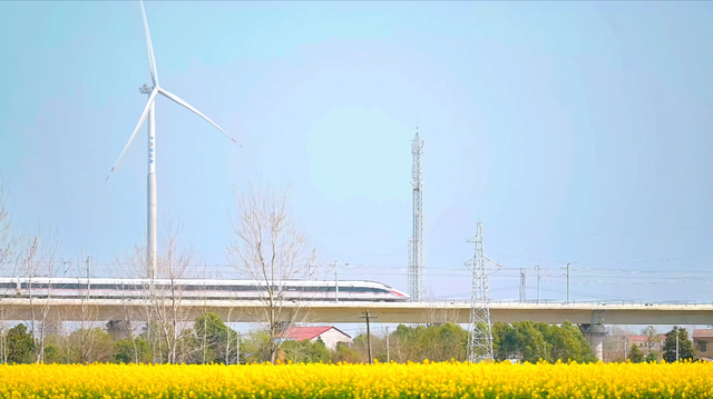 复兴号驶入花海，这条高铁沿线的美景藏不住了！