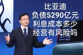 比亚迪公司负债5290亿元，利息成本多少？经营有风险吗？图片