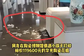 小孩打碎价值119600花瓶后续：淄博文旅全额报销，网友：花瓶假的图片