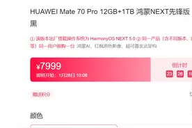 12GB+1TB！华为突然开卖新机：1月28日，正式开卖！图片