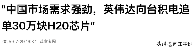30万颗芯片该不该收？中方突然对英伟达动手，背后是国产给的底气