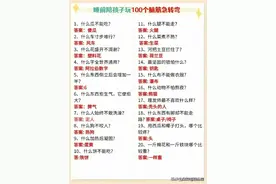 睡前陪孩子玩100个脑筋急转弯，国学文化常识大全，快来看看吧图片