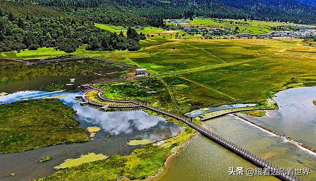 《八进西藏》空中俯瞰林海牧歌里，藏着鲁朗的宁静