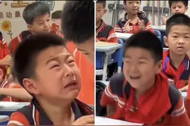 笑死了！当小孩哥错失90分，嘴角比AK还难压 评论区的网友太有才了图片