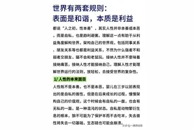 世界有两套规则：表面是和谐，本质是利益图片