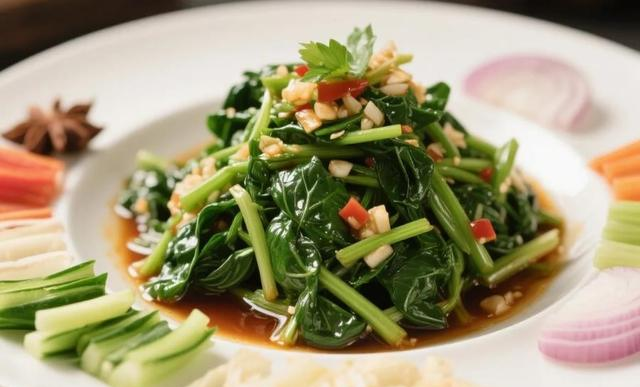 救命！这道凉拌菠菜太解腻了！6步家常做，清爽开胃过夏天