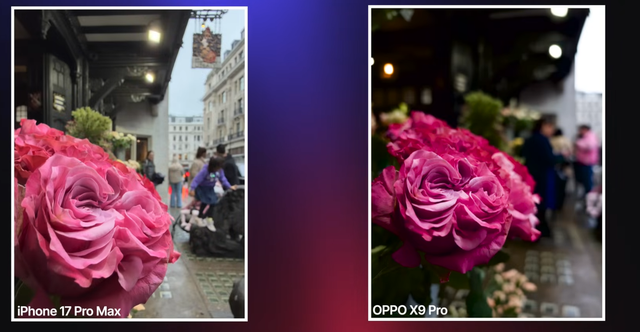 iPhone 17 Pro Max vs OPPO Find X9 Pro 相机实测： 用照片告诉你谁更强