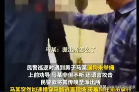 男子遛狗不牵绳民警劝告反被骂，男子已被刑拘，网友直呼解气图片