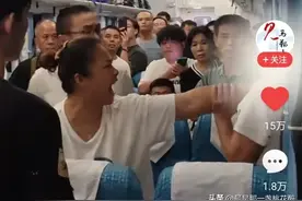 太帅了！男子火车上公然侮辱国家，女子一招将其制服，大快人心图片