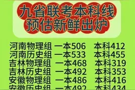 九省联考本科线预估新鲜出炉，家有高考生的，收藏起来看看吧！图片