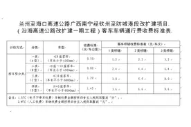 G75兰海高速南宁经钦州至防城港段中这一路段通行费有调整图片
