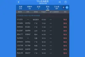 广深机场航班大面积延误 今天成都往返广深23个航班已取消图片