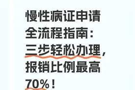 办个慢性病证能省不少药钱，三步流程办好，最高可报销70%图片