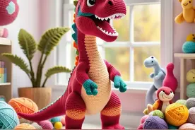 钩针编织恐龙玩偶图片