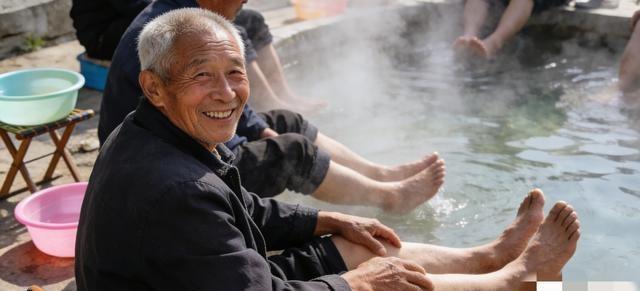 河南巩义出怪事了！一村突然冒出露天温泉，52℃暖水免费泡